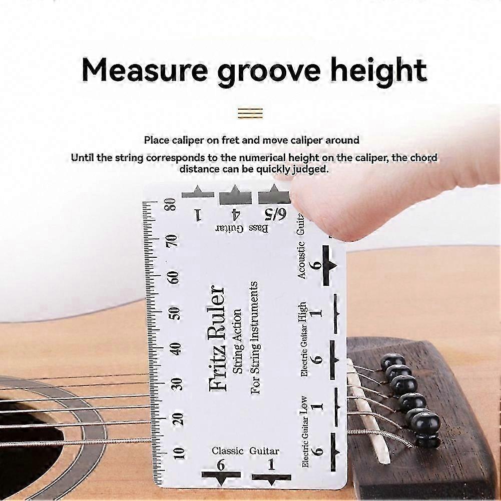 Guitar String Height Measurement Tool for Luthier Setup
