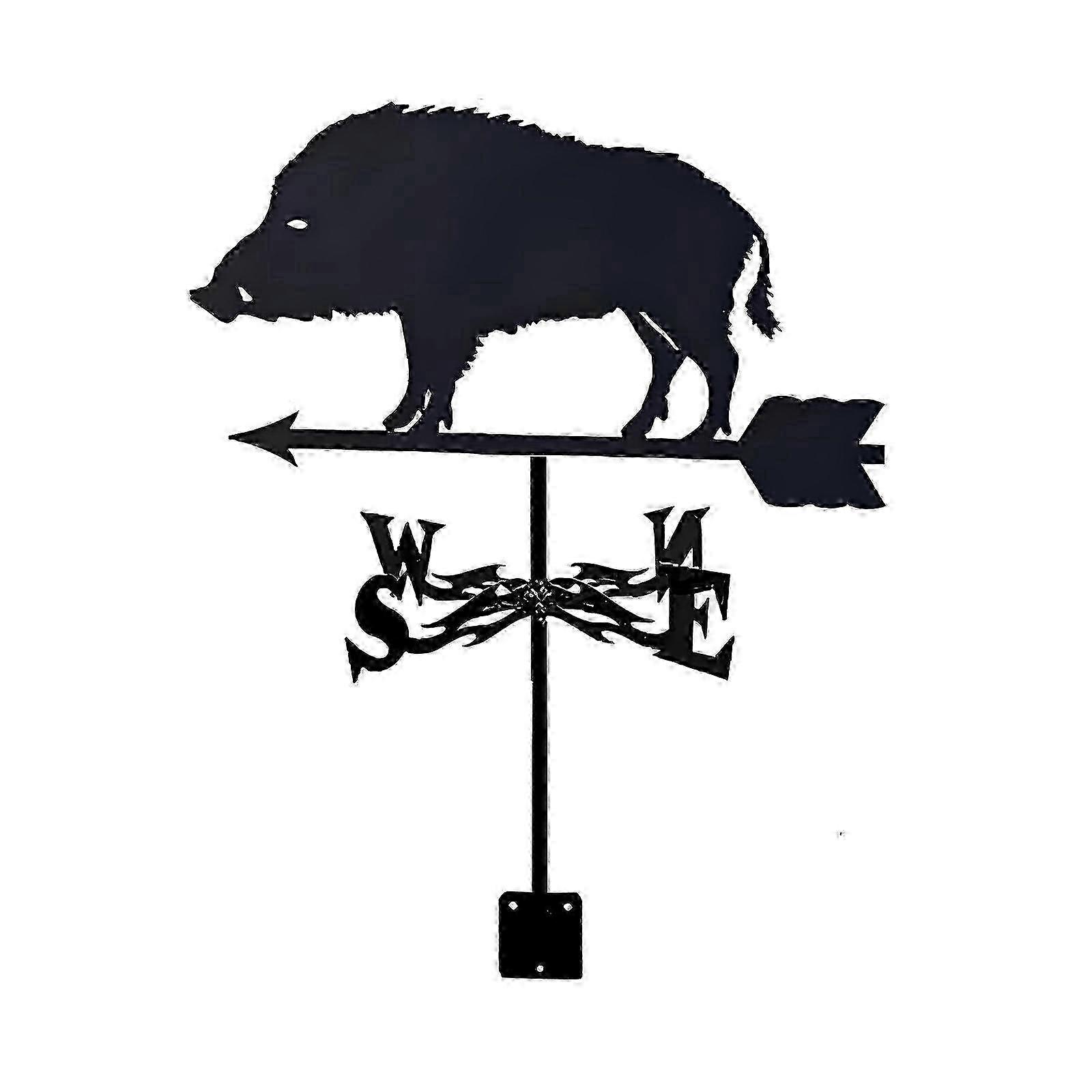 Pig-Shaped Stainless Wind Vane