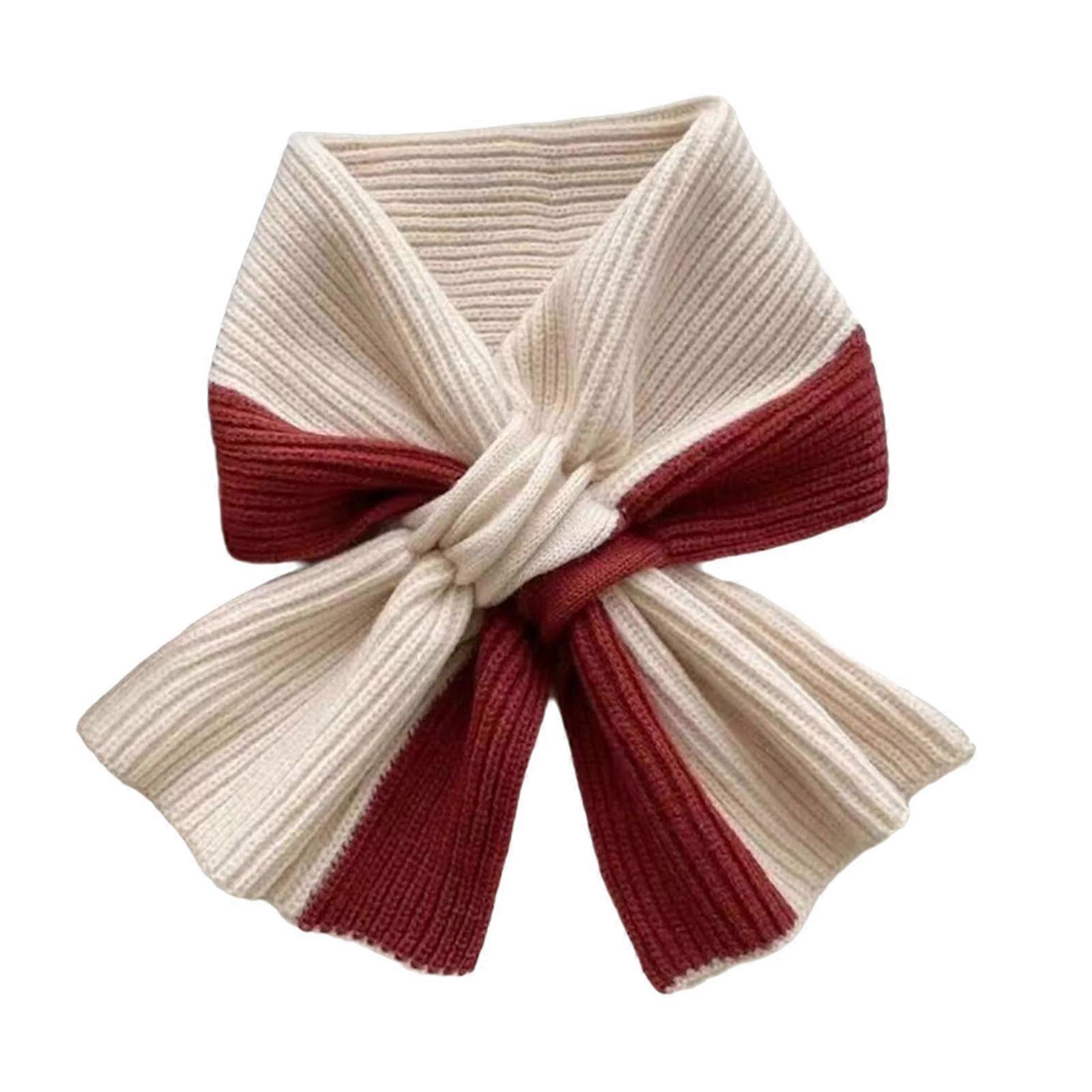 Knitted Crossed Warm Neck Bib