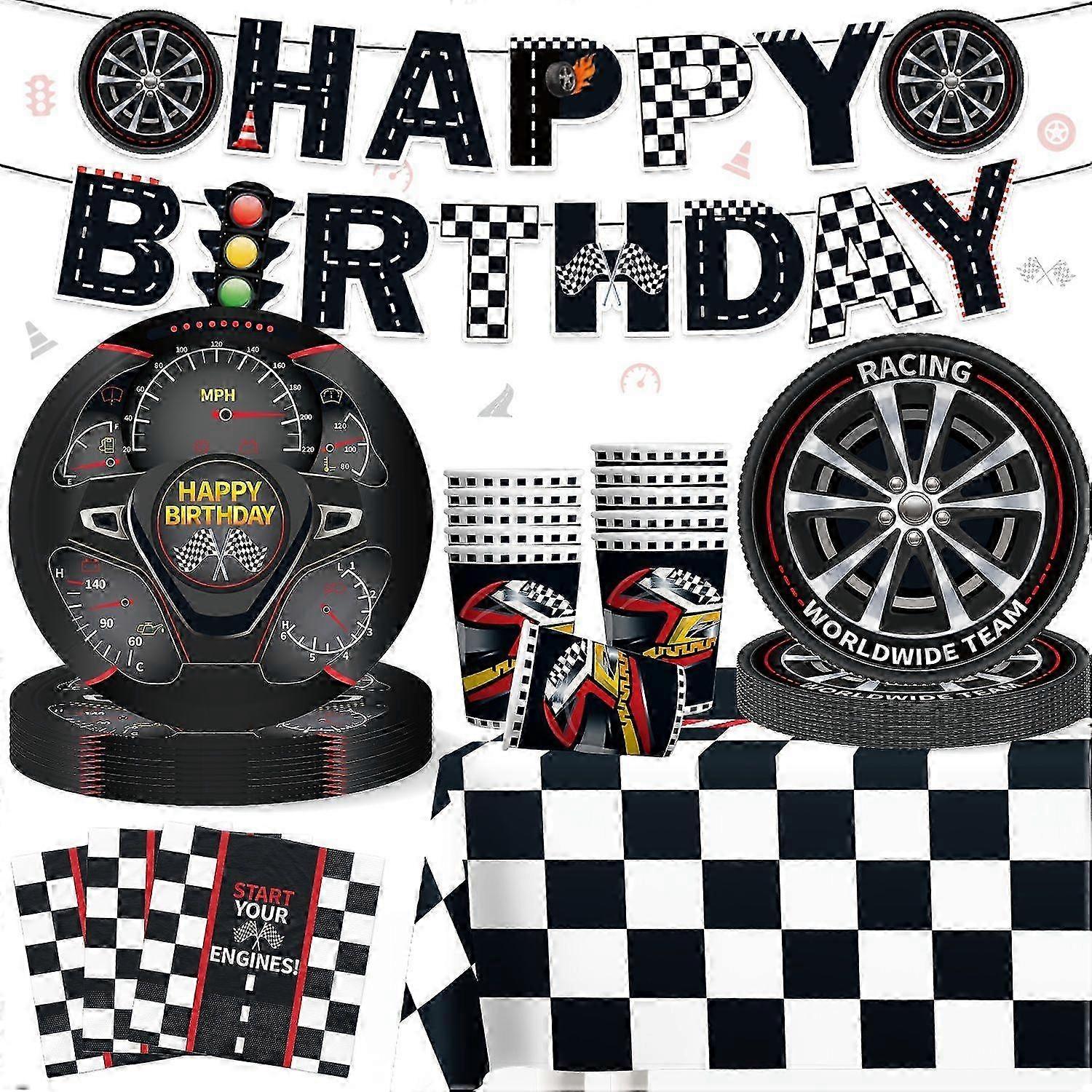 Steering Wheel Plates Racing Party Set