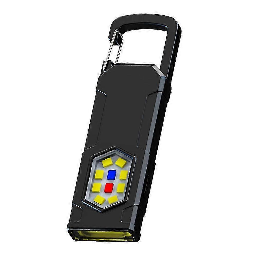 Dual Source Mini Flashlight With Warning Light