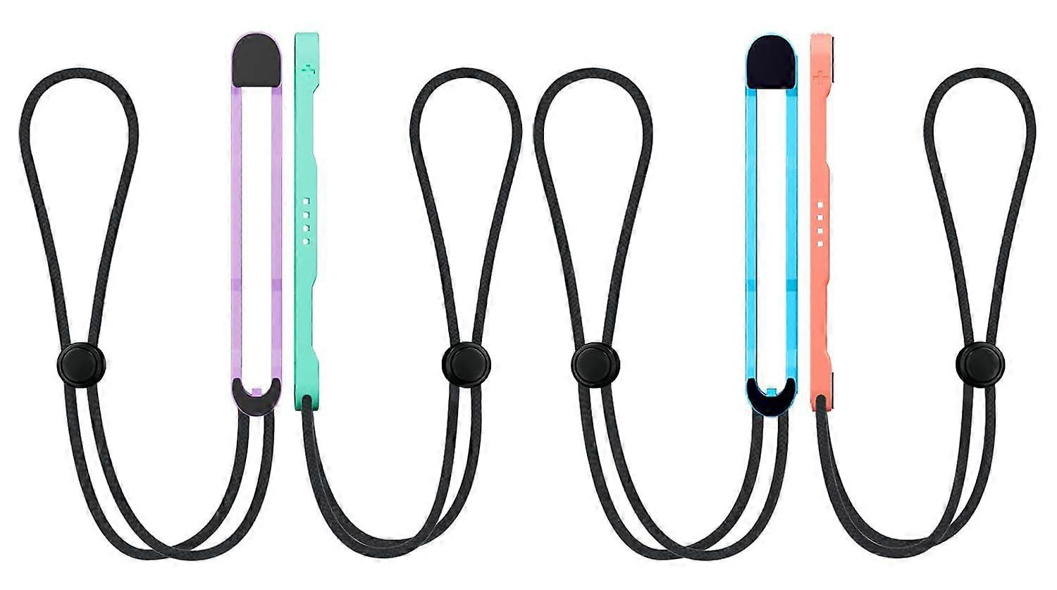 4 Pack Wrist Strap for Switch 2 Joycon 2 (Blue&Red/Purple&Green),Replacement Accessories for Joy con 2 controller Straps