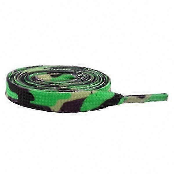 Laces, Flat Green Camouflage Pattern, 120 cm Length