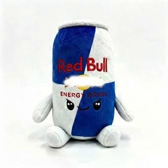 22cm Red Energy Bull Drink Can Plush Toys Soft Stuffed Doll Home Decor Kids Gift Doll