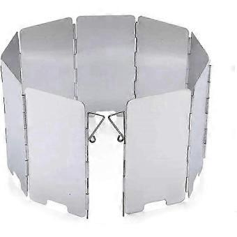 Aluminum Mini Windscreen Set, 9 Plates for Outdoor BBQ and Camping