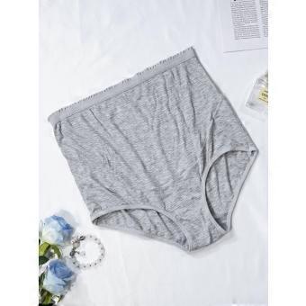 New high-waisted knitted women's briefs, threaded comfortable, light and breathable pregnant mother underwear