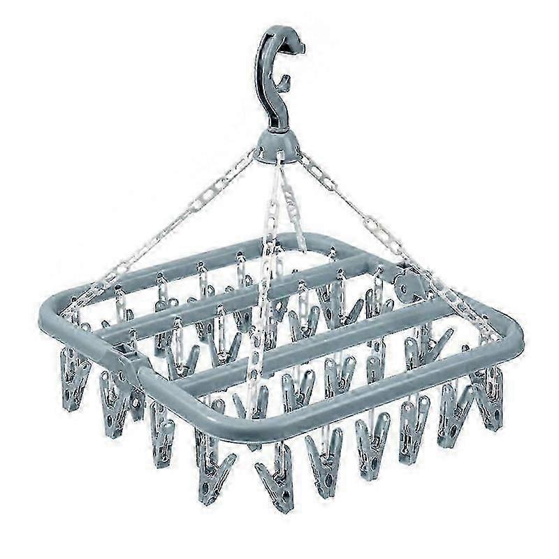 Foldable Sock Hanger With 32 Clips