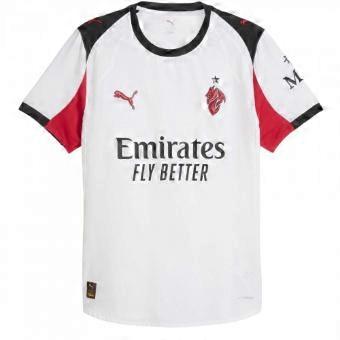 Puma herre-fotballtrøye, modell Authentic 25/26, med AC Milan-logo, for bortekamper.