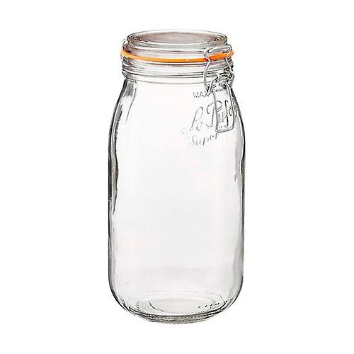 Round airtight glass jar 2000ml (8.5cm Ø) 1 unit