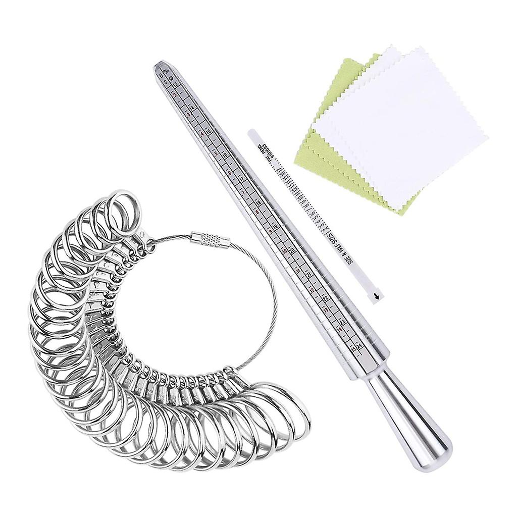 Ringgrößenmessgerät Messwerkzeug-Set Metall-Ringmessgeräte Fingergrößenmessgeräte