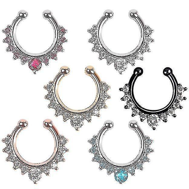 Fake Nose Rings Faux Nose Ring Hoop Set Nose Piercing Jewelry Adjustable Size