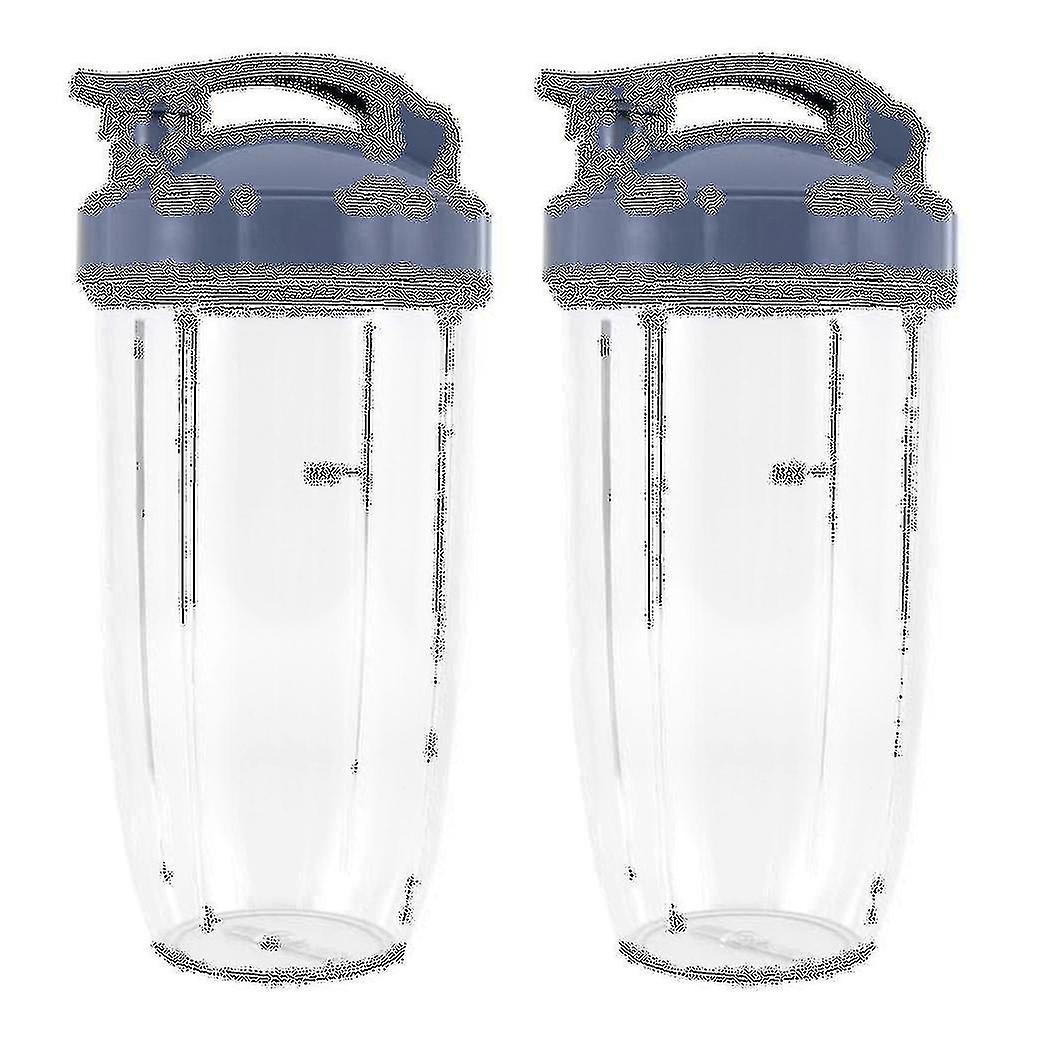 32oz Replacement Cups With Flip Top To Go Lid For 600w And Pro 900w Blender ()