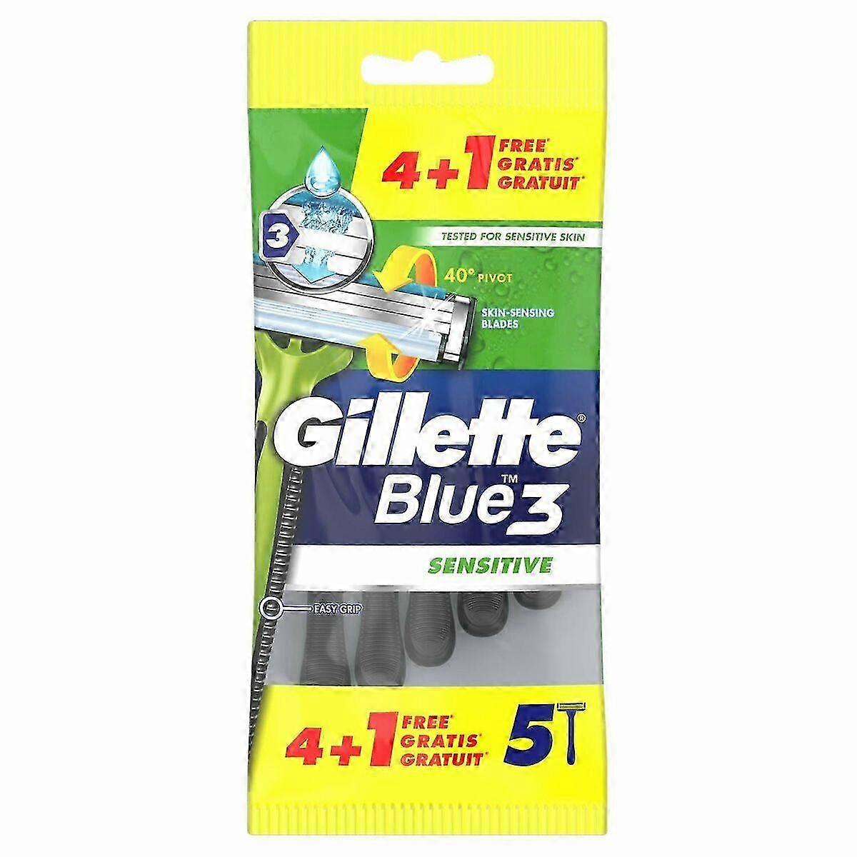 Shaving Razors Gillette Blue Sensitive 5 Units