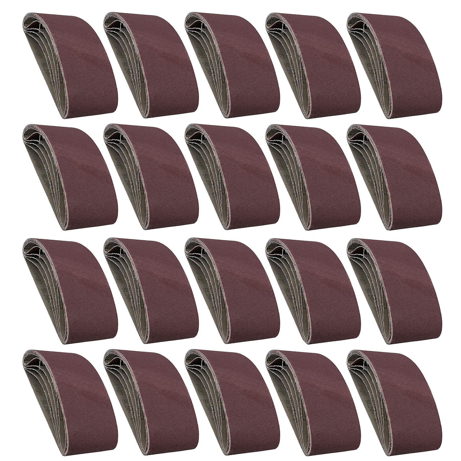 457mm x 75mm Mixed Grit Durable Abrasive Sanding Power File Belts Sander 100pk