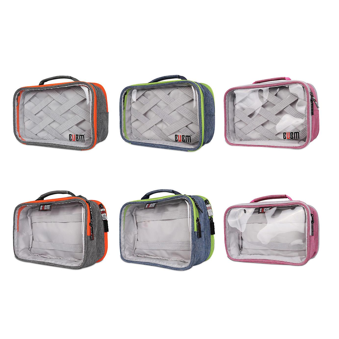 Portable Multi-functional Transparent Electronics Accessories & Cosmetic Organizer Bag