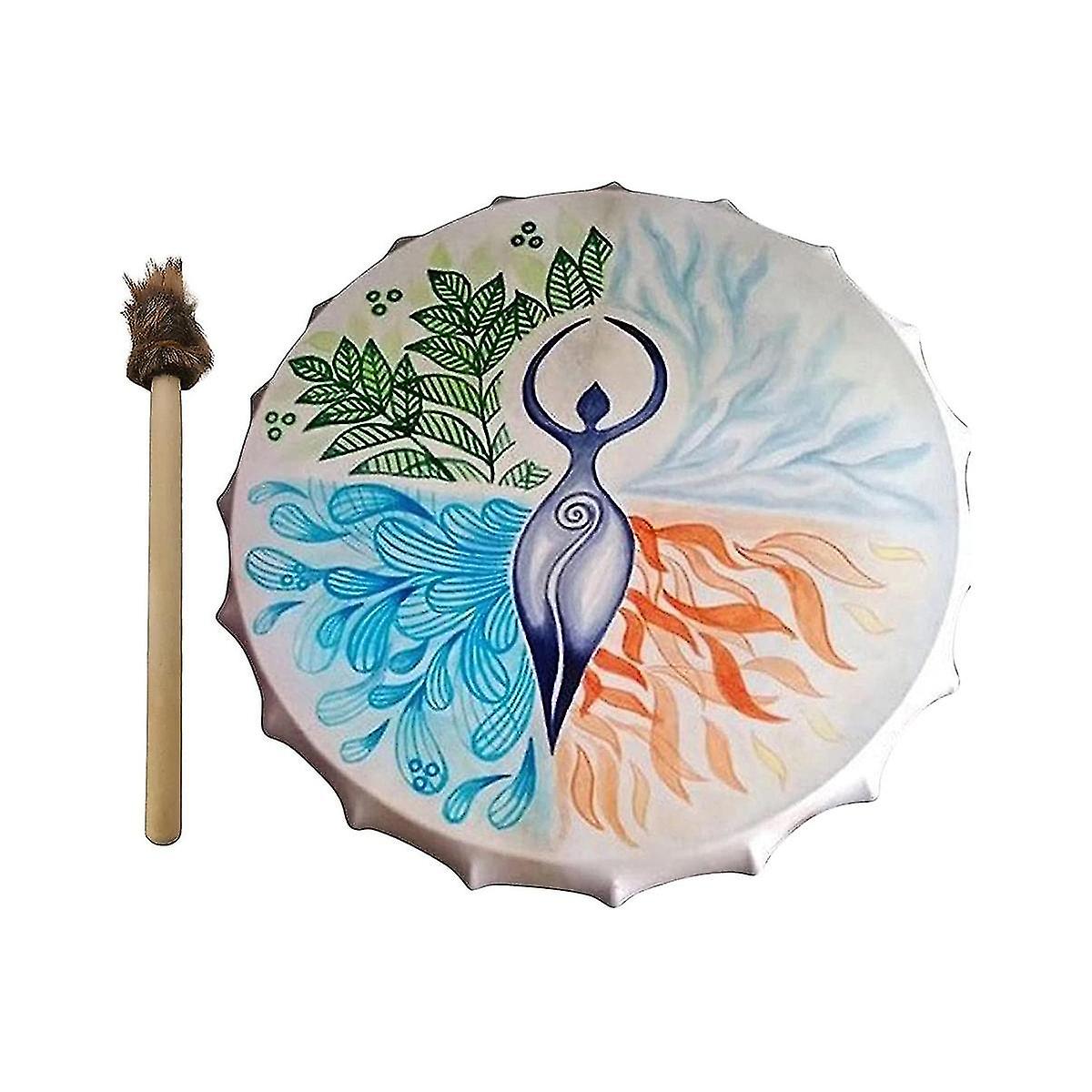 10 polegadas tambor - Handmade Shamanic Drum / sons da natureza, cura de som