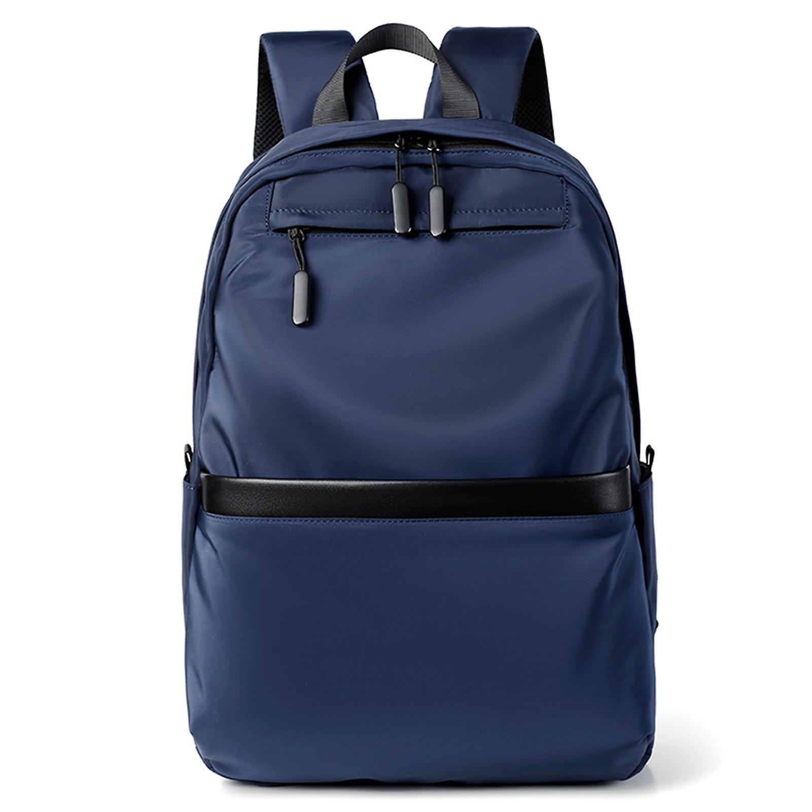Men Minimalist Solid Color Backpack Durable Water-resistant Outdoor Backpack