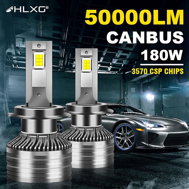 6000k kall vit-led H7 H11 LED-strålkastare Canbus 6000k 180w 50000lm Ultra ljus H4 LED-lampor för bil H1 9005 9006 Hb4 Hb3 9012 automatisk strålkastare