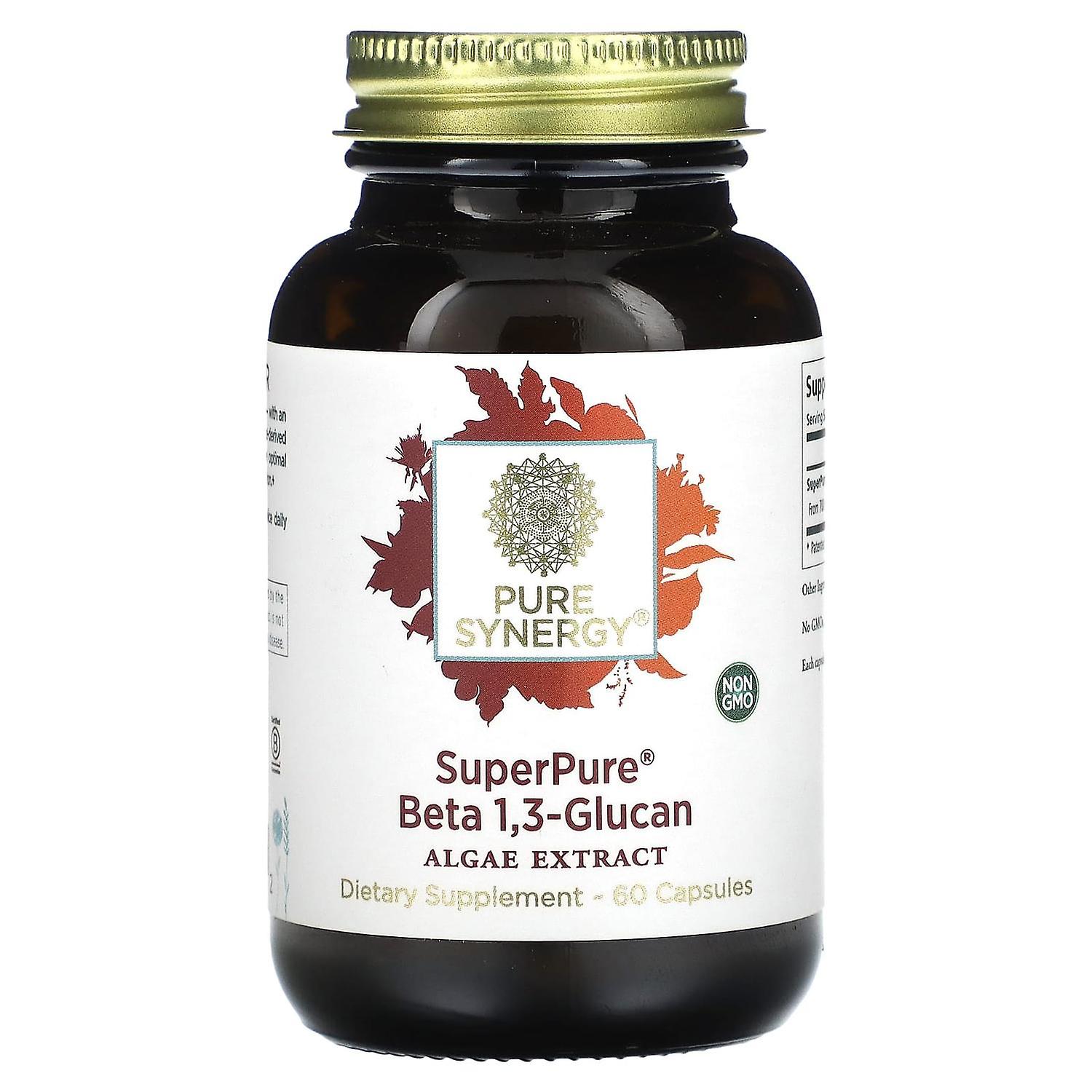 Pure Synergy, SuperPure Beta 1,3 Glucan, Algae Extract, 60 Capsules