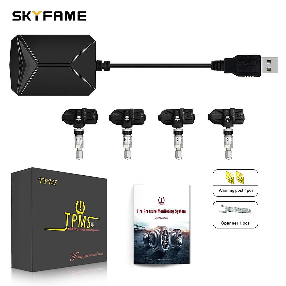 Tire Pressure Detector Skyfame Android Tpms Pour Voiture Android Big Scerren Système De Surveillance