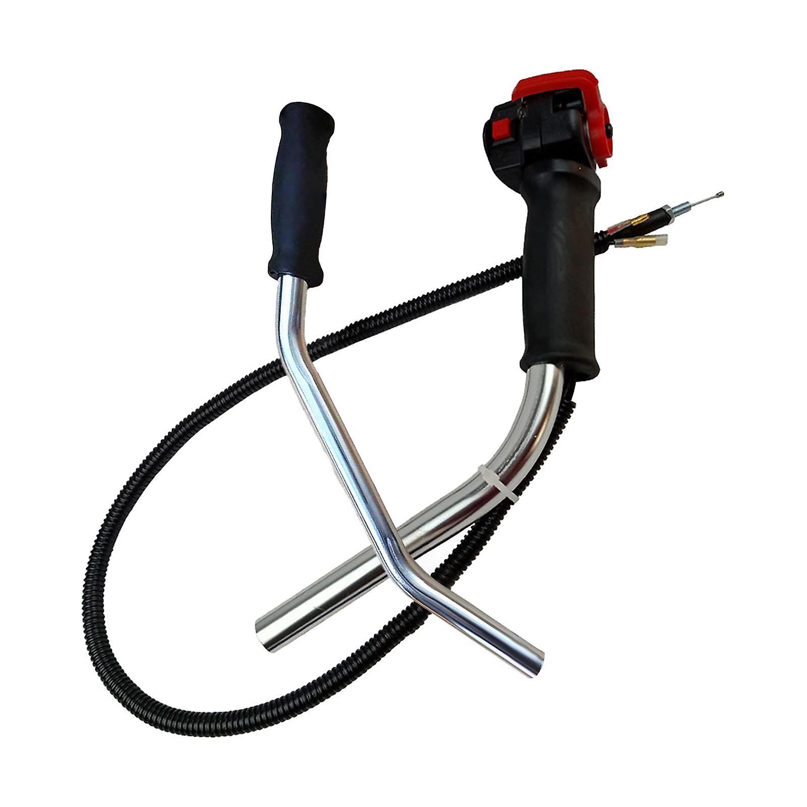 Grass Cutter Handle Switch with Cable Sturdy Aluminium Tube for Lawn Trimmer Set of 2Pcs