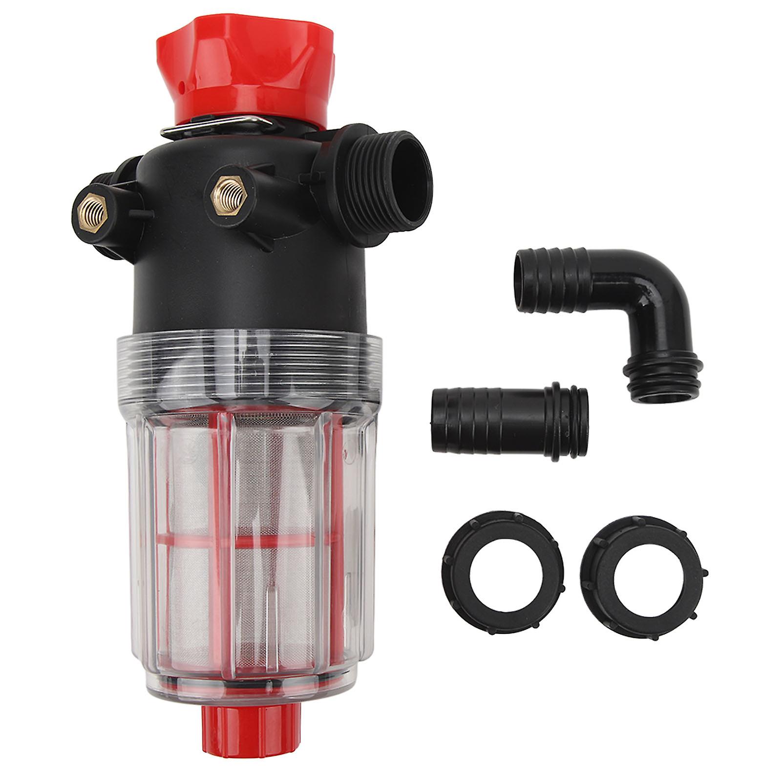 Water Pump Strainer Filter with 60 Mesh Stainless Steel Screen, High Flow Pipeline Filter, Transparent Design, 25mm Interface (G1 Pipe)