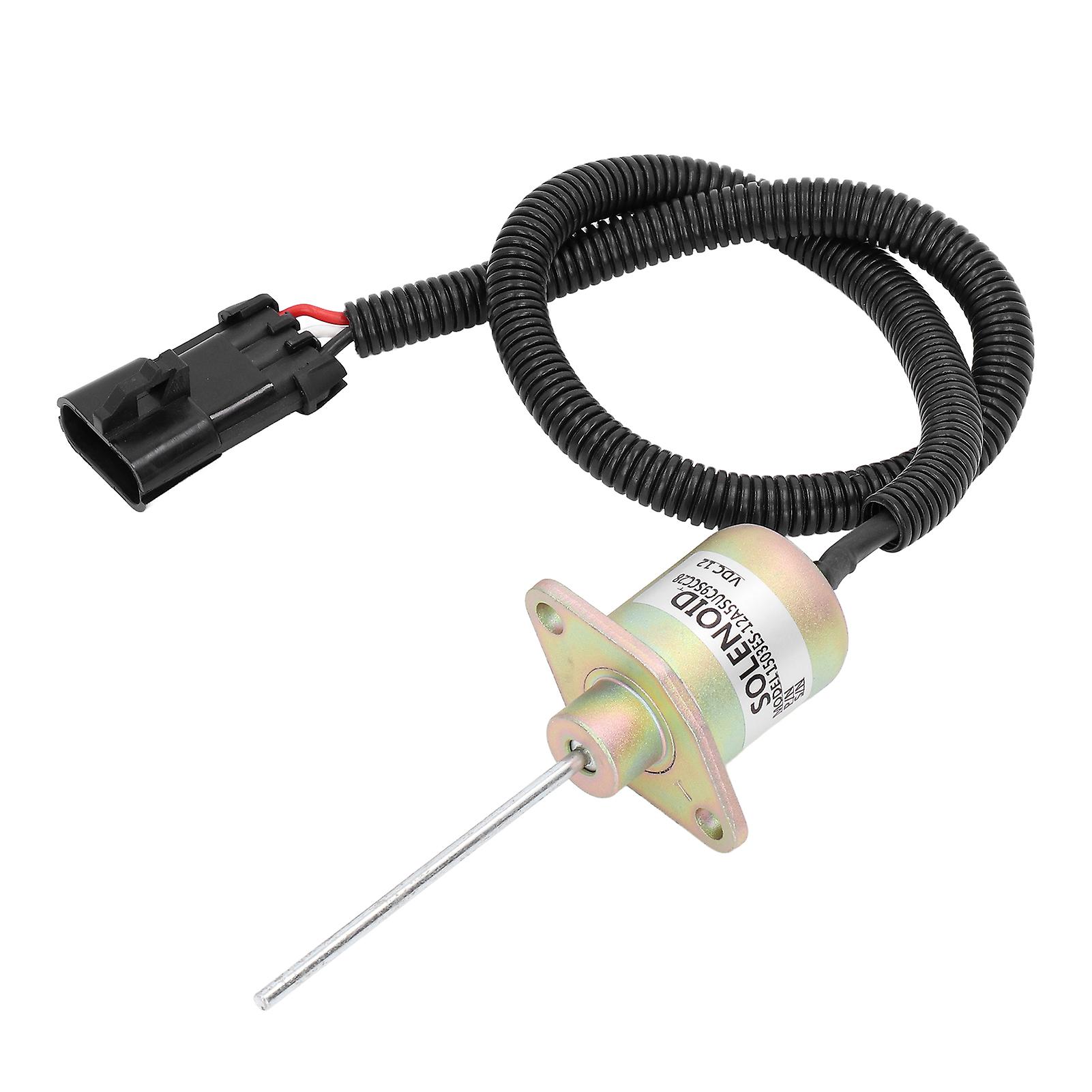 12V Fuel Shutoff Sole 1503ES-12A5SUC9SCC28 3 Terminal Replacement for Kubota V2203-DI