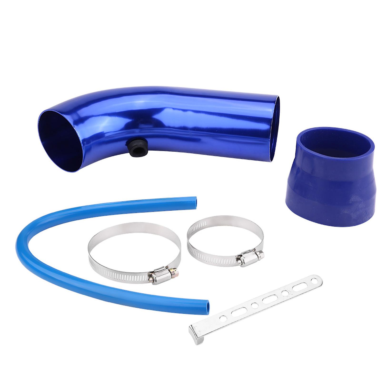 BOROCO 76mm/3inch Universal Car Cold Air Intake Pipe Tube Hose Kit Filter System(Blue)