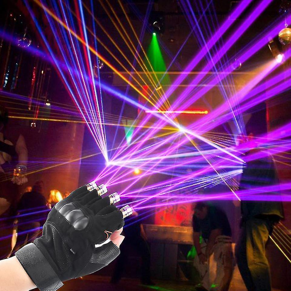 Gants Laser RVB Multi-ligne 4 Têtes Disco Laser Dj Beam Scène Lumière Pour Doigt Danse Show Hallowee-yu