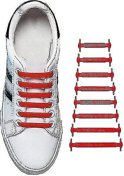 16 Pcs Lazy Tying-free Elastic Shoelaces, Laces Special No Tie Rubber, For Kids And Adults549