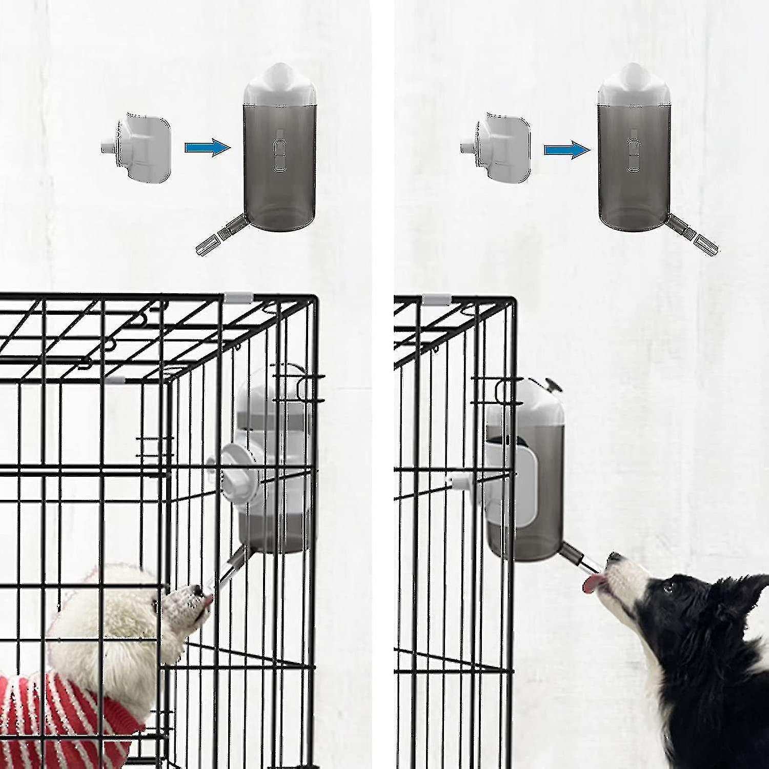 Dog Water Dispenser For Cage, Leakproof Dog Water Bottles 500ml Kennel ... - Dog Water Storage Aquarium