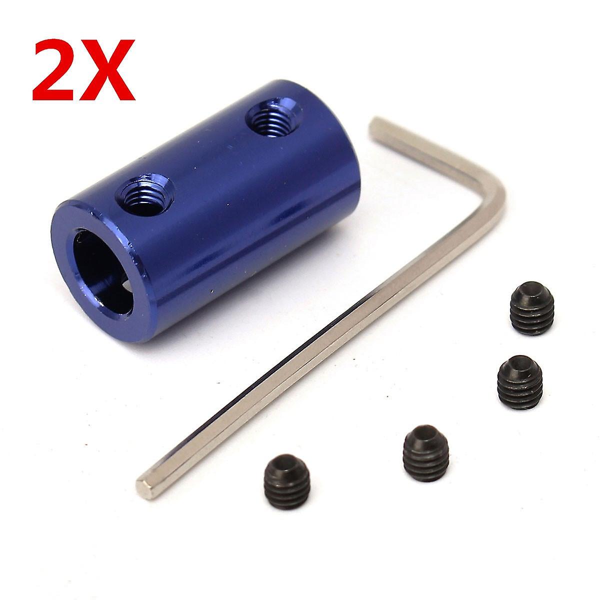 2Pcs 4-7mm Shaft Coupling Rigid Coupling Coupler Motor Connector With Spanner