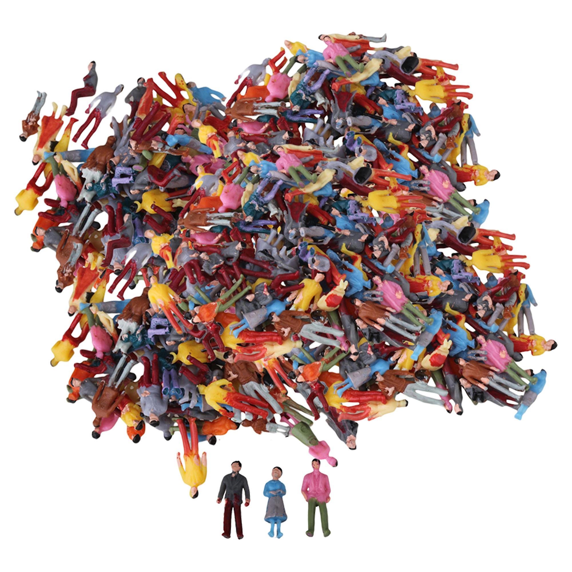 500xPainted Model People Figures Street Scene OO 1:100 Scale for Building Layout