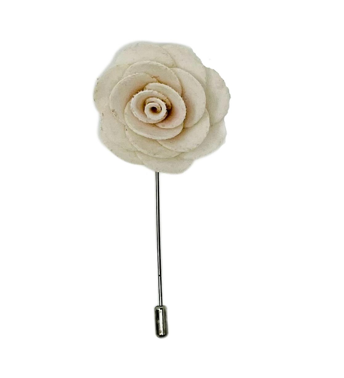 Elfenbein-Samtblume/Rose Anstecknadel