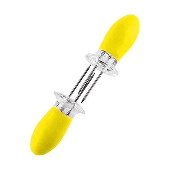 1 Pair Corn Holders Stainless Corn Skewers Cob Holders BBQ Steel for Home Cooking