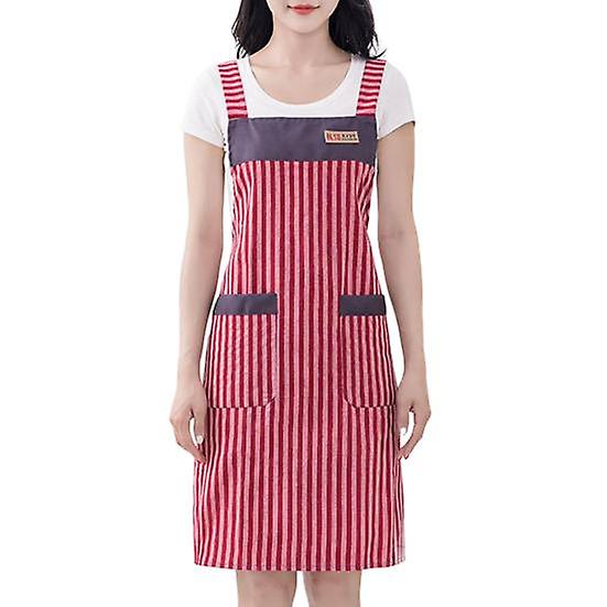 Fashion Cotton Apron Strip Pattern Reusable Oil-proof