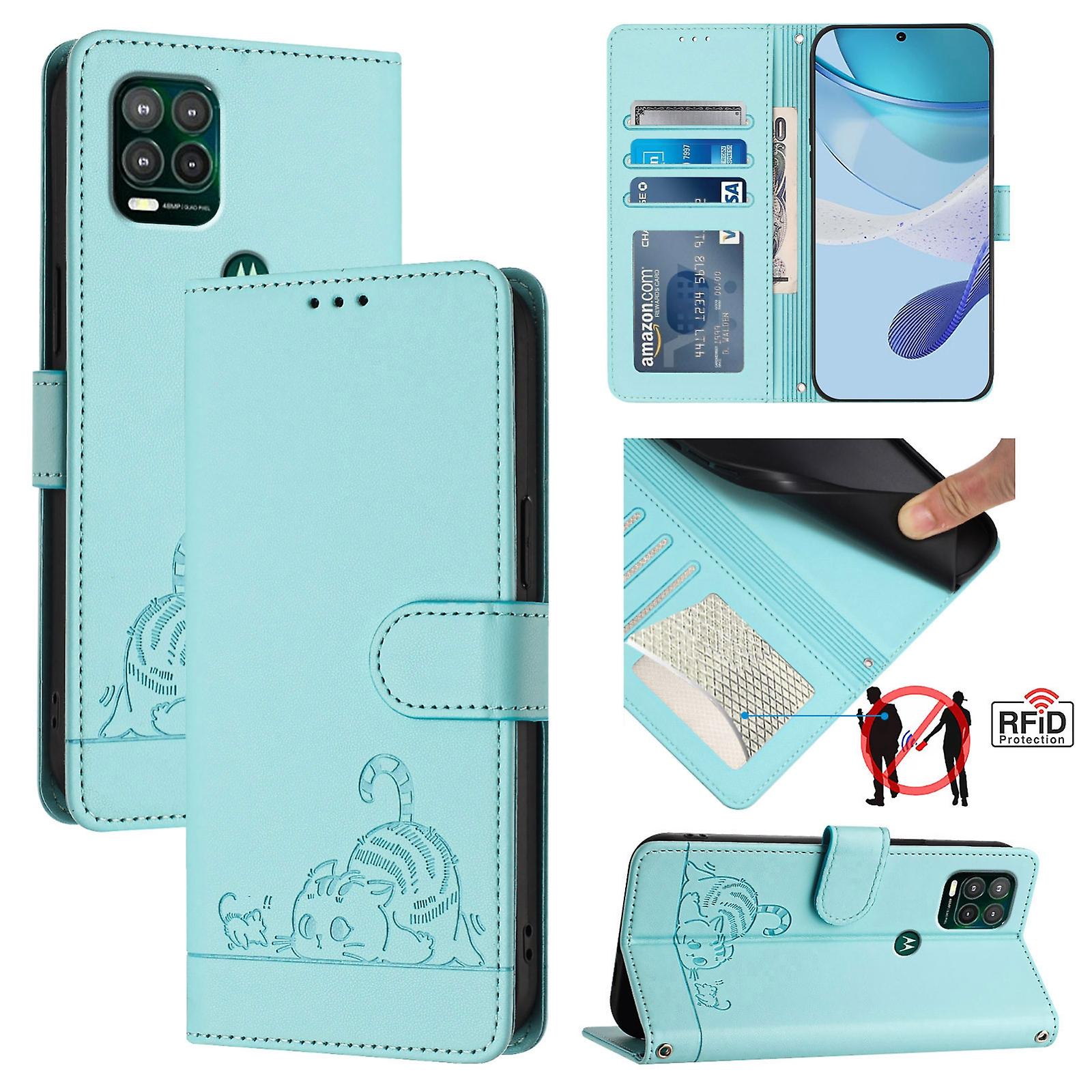 Cat Pattern PU Case For Motorola Moto G Stylus 5G 2021