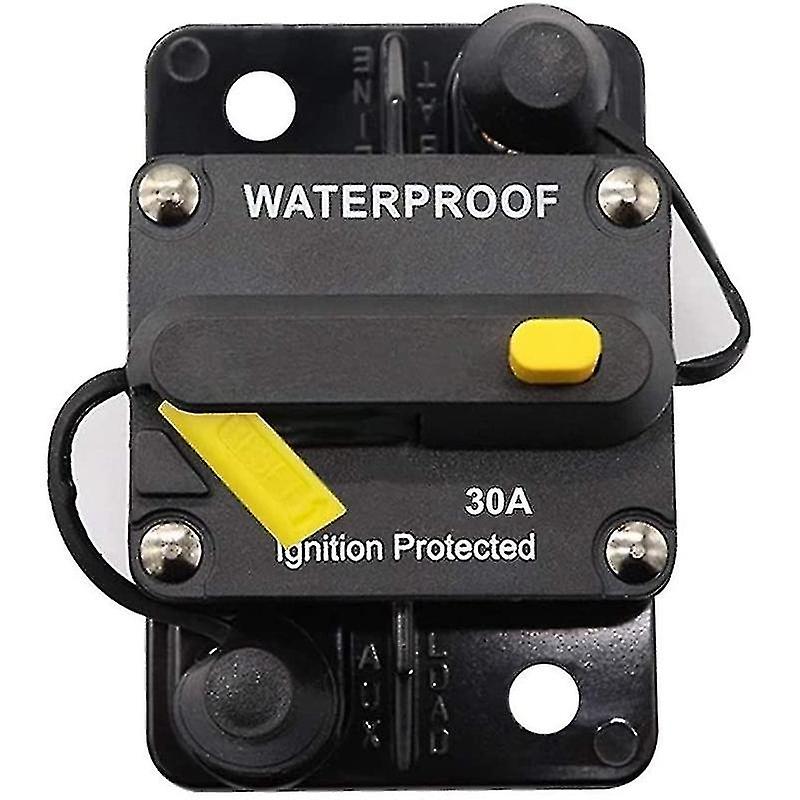 30 Amp Circuit Breaker 12v- 48v Reset For Trolling Rv E Boat Vehicles System P