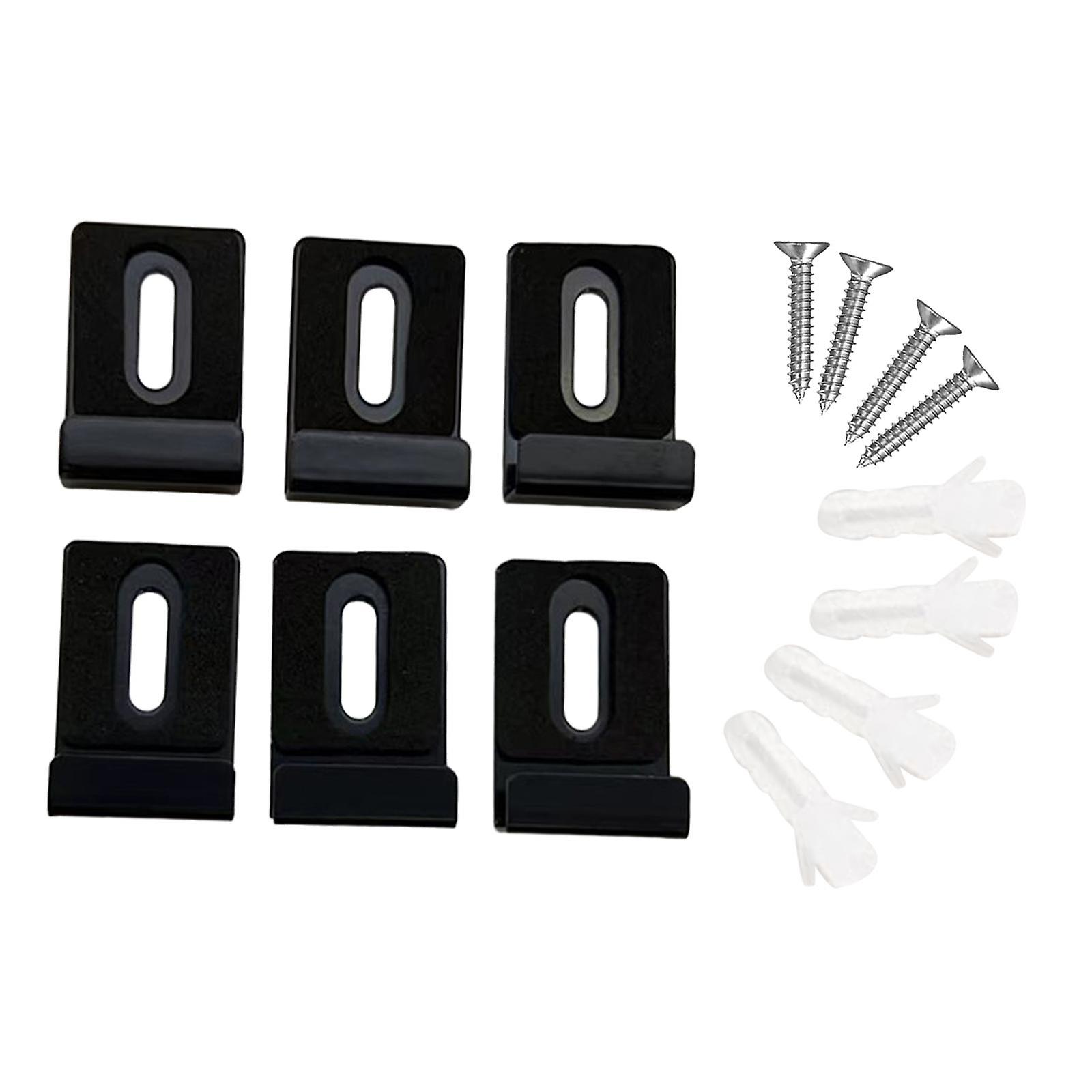 6 Pieces Mirror Holder Clips Kits with Screws for Tile Display Wall Mounting