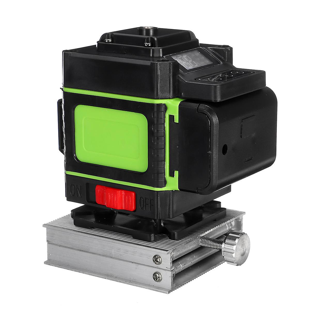 Led Display Ld Green Light Laser Level 3d 360 12 Line Cross Self Leveling Measure Tool
