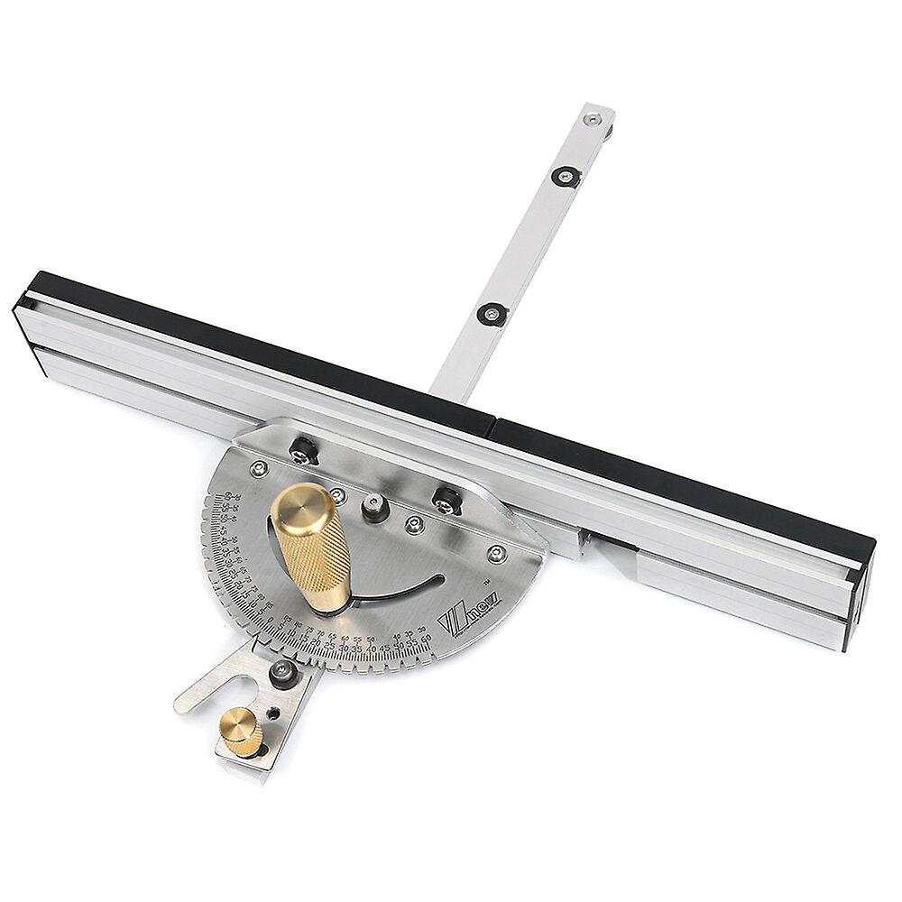 Brass Handle Miter Gauge Assembly Ruler With T-track For Table Saw Router Woodworking