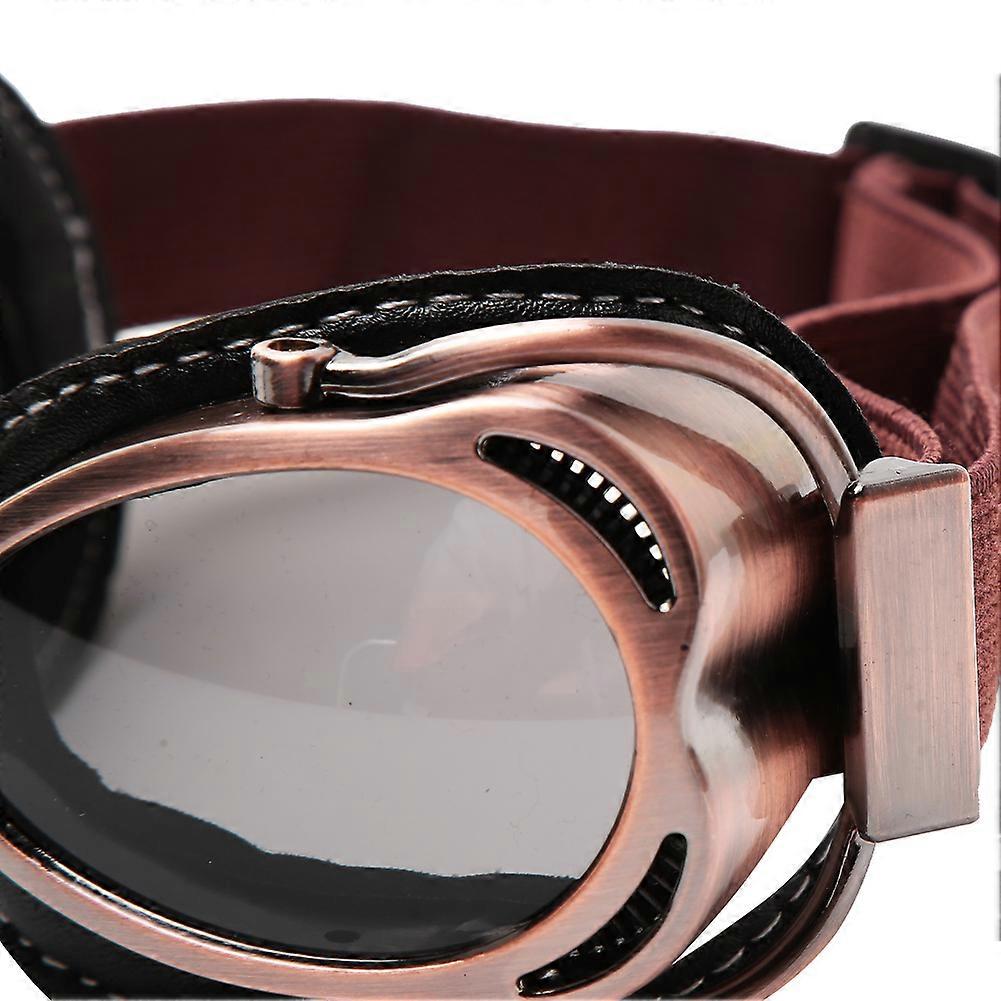 Motorcycle Riding Protective Arc-Shaped Goggles Bronze Gray 19x5x5cm