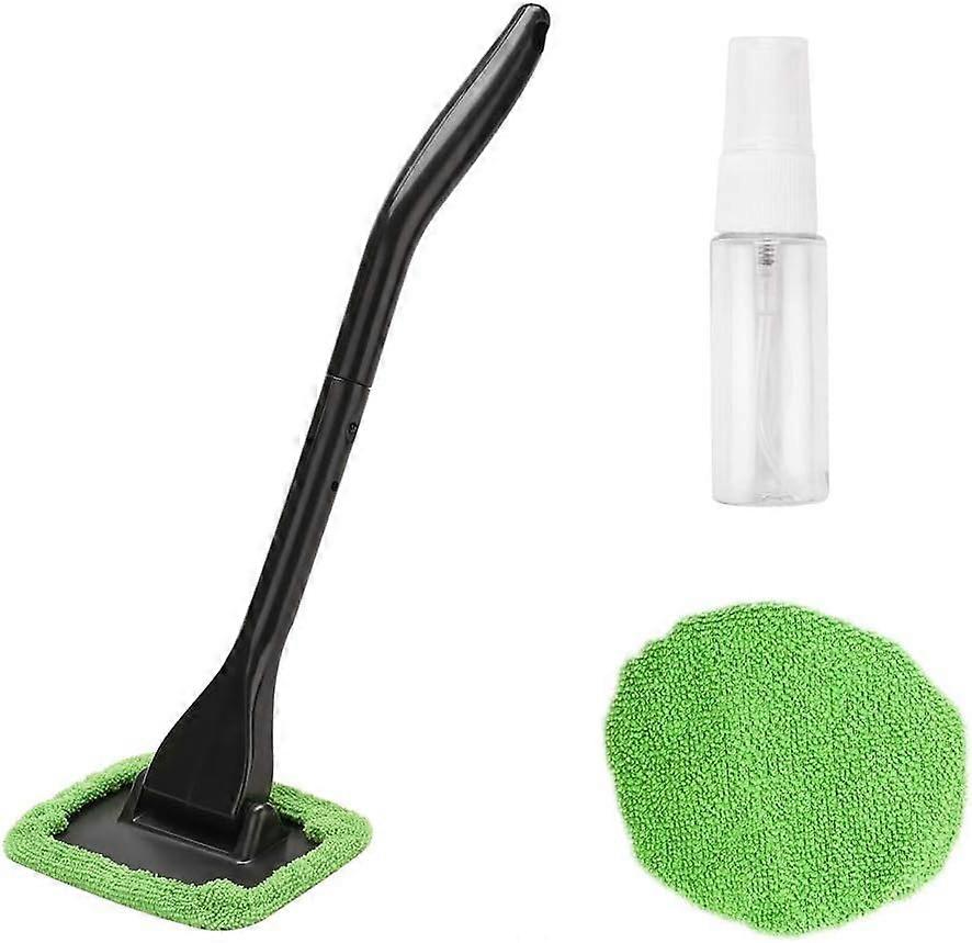 Microfiber Cloth Car Cleanser Brush with Detachable Handle - Window Windshield Cleaning Tool