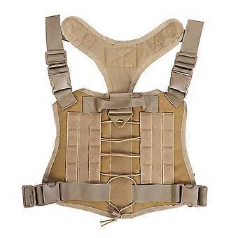 Dog Harness Multipurpose Nylon Comfortable Breathable Safety Adjustable Pet Dog Vest for Medium Large Dogs Khaki L