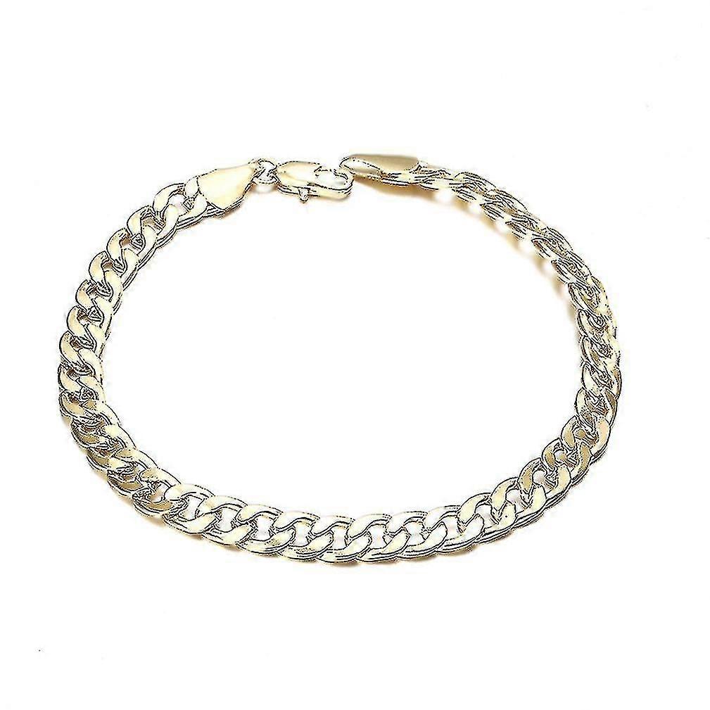 6mm 18k Gold Bracelet For Men With Clasp
