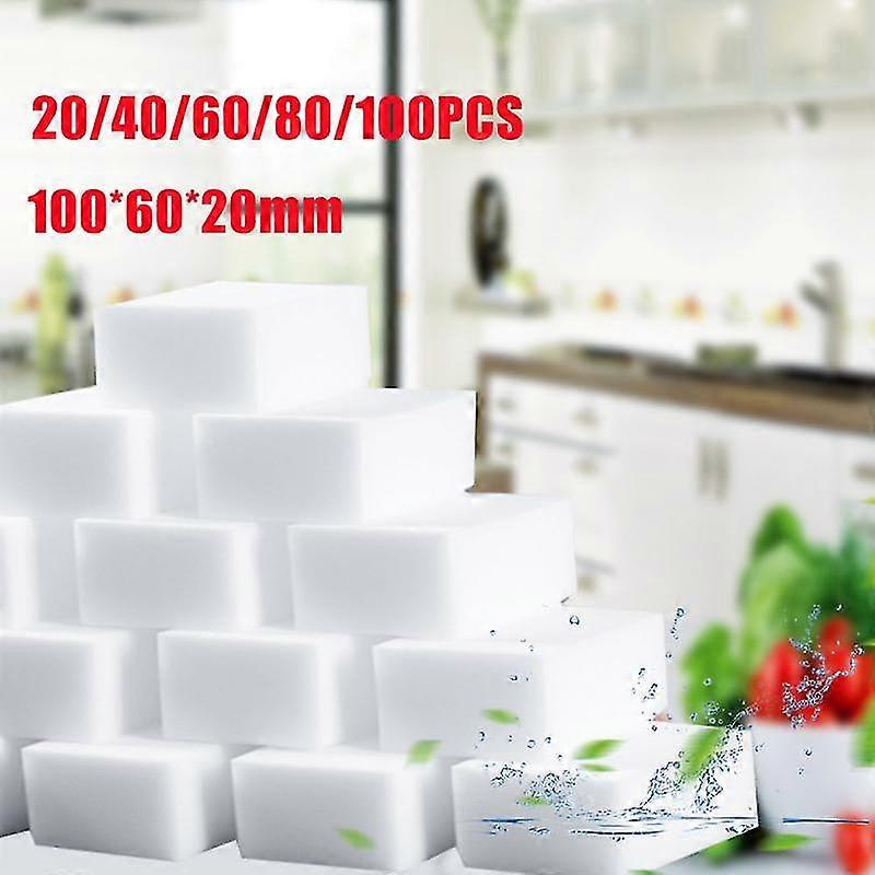 20-100pcs Melamine Cleaning Sponge White Magic Sponge Eraser Cleaner Kitchen