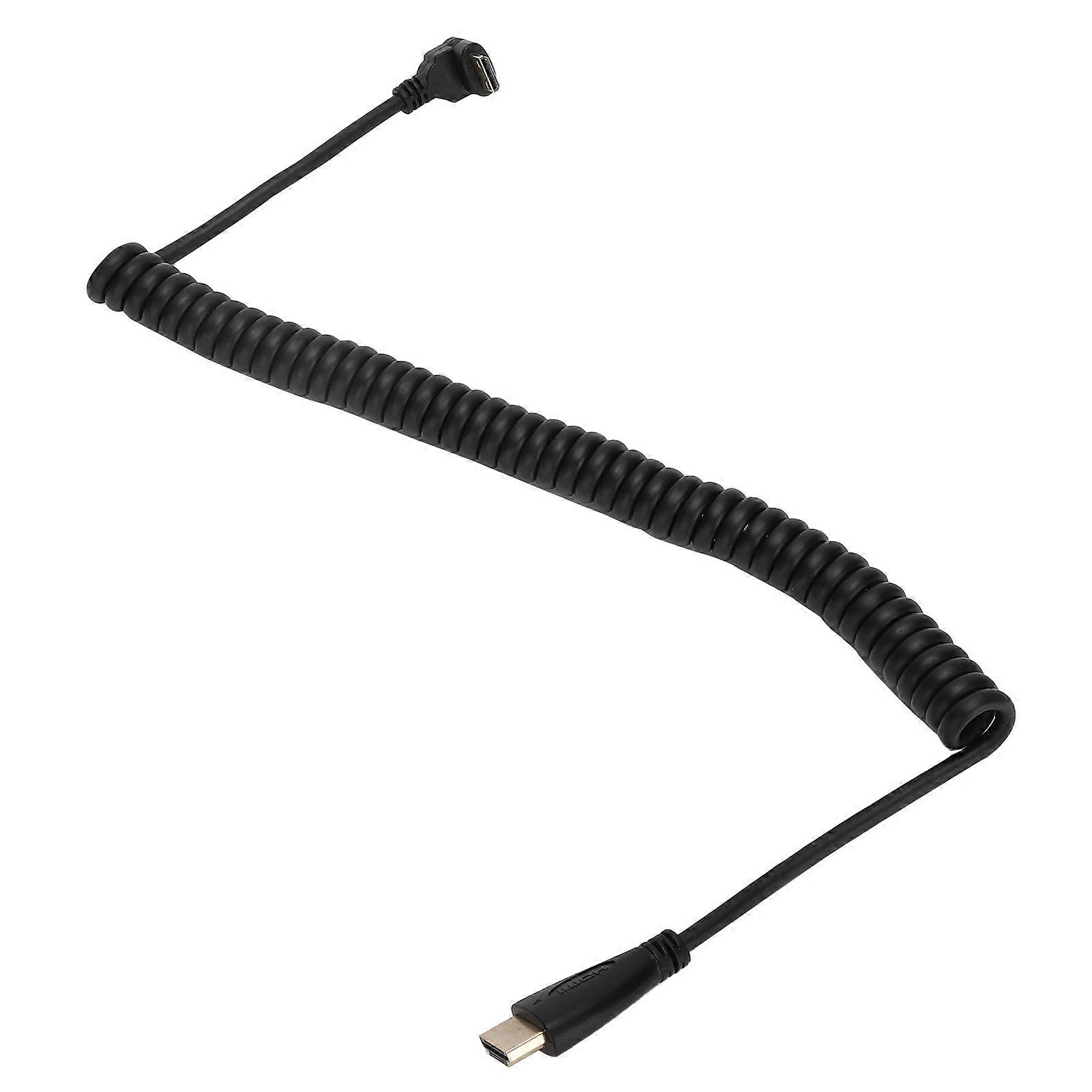 HD Multimedia Interface A to HD Multimedia Interface C Spring Cable Video Audio Adapter