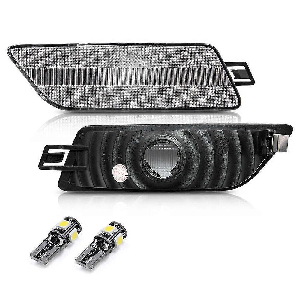 2stk forreste kofanger side markør lys dreje singal lampe til 2014 2015 2016-2020 Porsche Macan indikator lys hvid T10 pærer