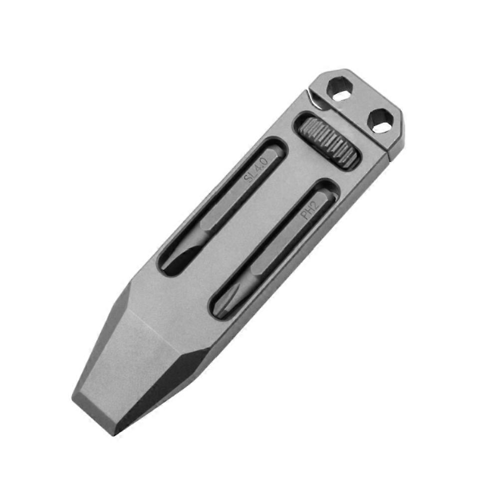 Mini Pry Bar Titanium Multi-Tool, 4-in-1 Compact Pocket Ratchet Wrench EDC Tool