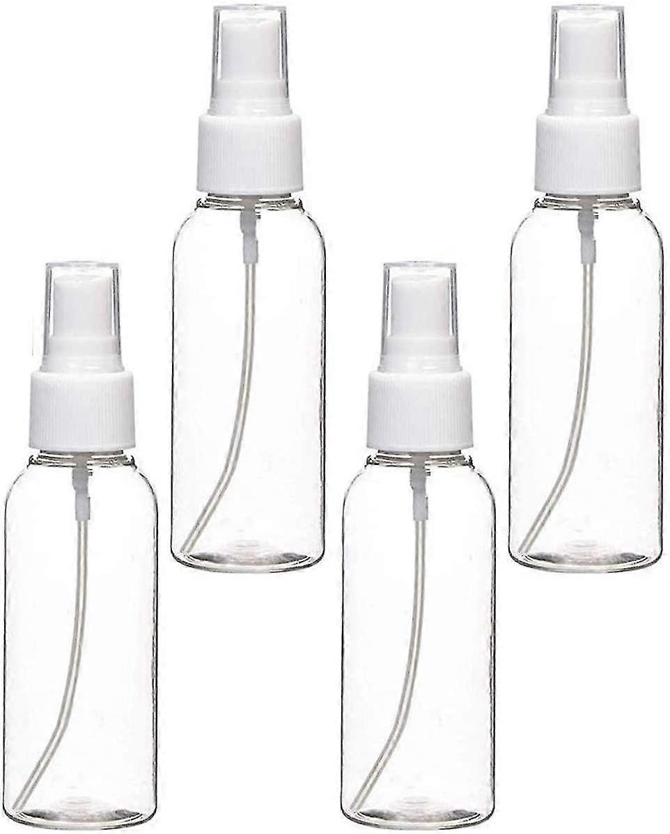 Spray Bottles, Transparent Empty Fine Mist Plastic Mini Travel Set, 4 Pack